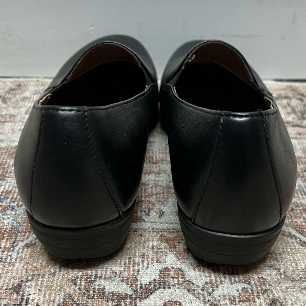 Dansko Black Leather Slip-On Flats - Picture 5 of 9